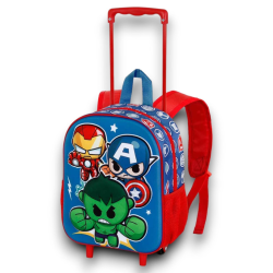 Avengers - Zaino Trolley Asilo 3D Mini Heroes - Multicolore